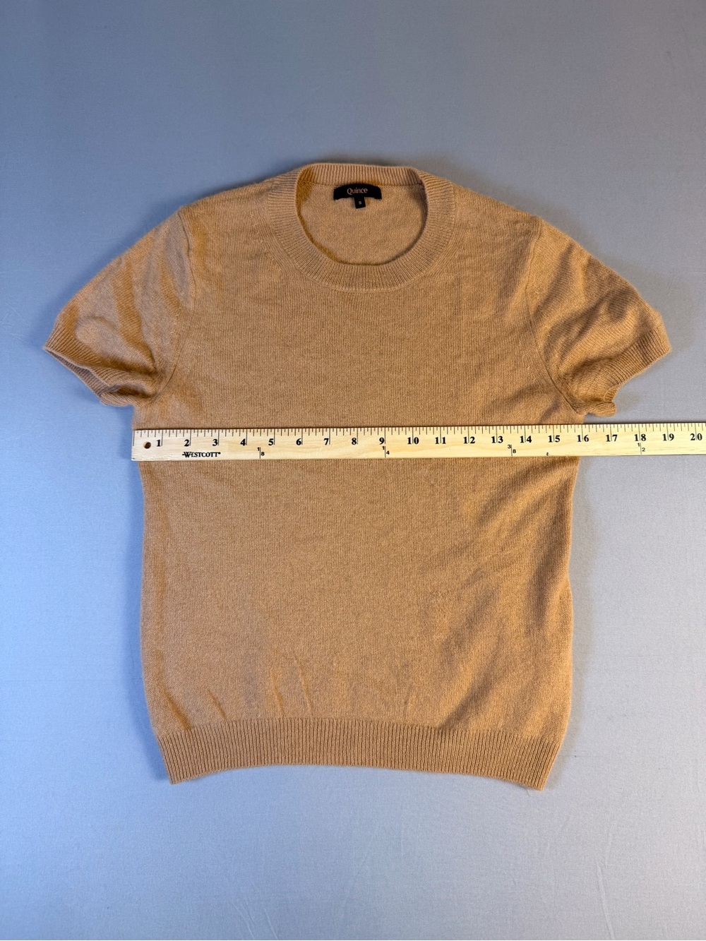 Quince Women’s Mongolian Cashmere Crewneck Sweater in Camel Tan Small - Picture 7 of 9